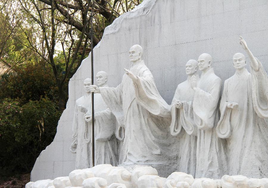 【组图】大型群雕《鉴真东渡》扬州落成(组图)