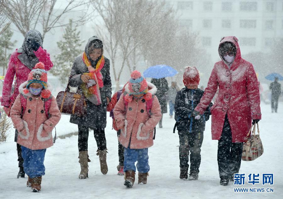 新疆巴里坤遭遇大雪降温 气温重回"冬日"(图)