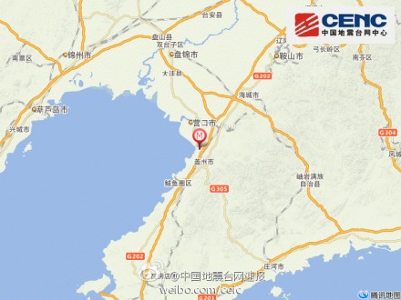 中新网4月18日电 中国地震台网正式测定：4月18日09时07分在辽宁省营口市盖州市(北纬40.5度，东经122.3度)发生3.2级地震，震源深度10千米。