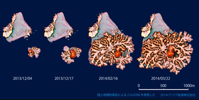 日本绘制西之岛立体地图 可展示面积扩大过程