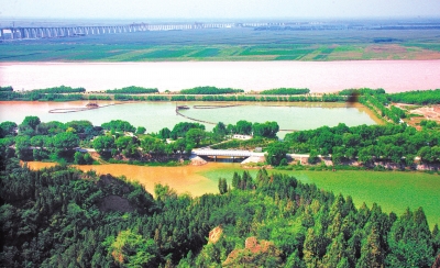 美丽,壮阔的郑州黄河生态旅游风景区自然风光