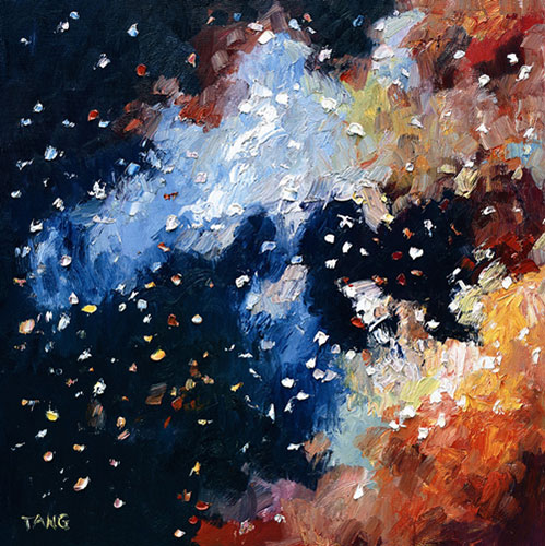 汤传杰 星云系列三 布面油画 80x80cm