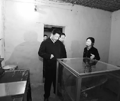 图为三月十七日,习近平参观焦裕禄纪念馆。