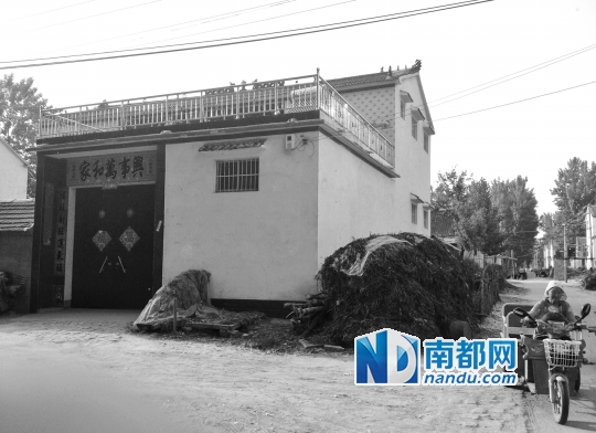 苏某老家位于河南太康的苏老家村，房子只有两位老人家带着他的孩子居住。南都记者 谭庆驹 摄