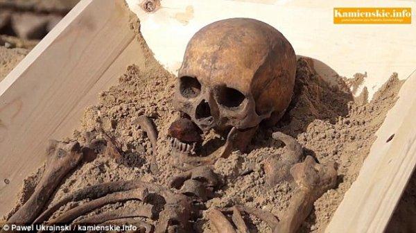 波兰考古学家发现16世纪"吸血鬼"骸骨(组图)