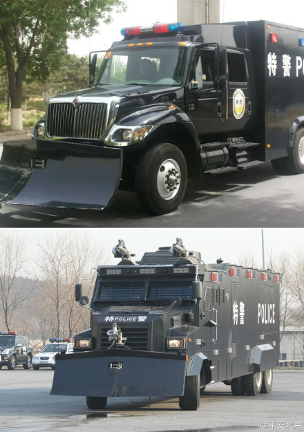 反恐防暴特种车辆一览; 北京反恐防暴演练特种车辆盘点:水炮车很抢眼