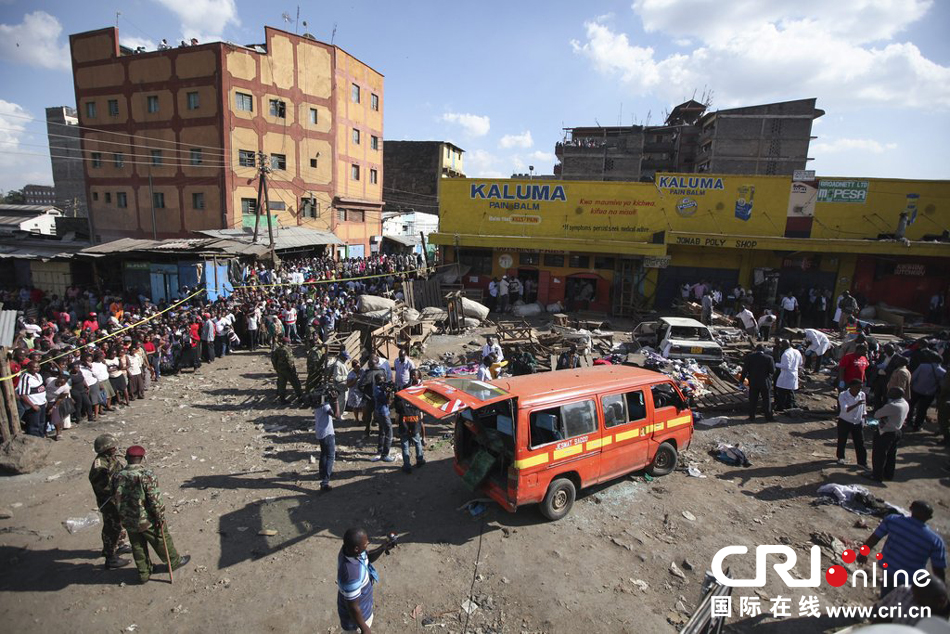 肯尼亚首都发生连环爆炸袭击事件 至少10死70