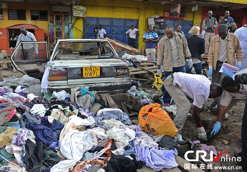 肯尼亚首都发生连环爆炸袭击事件 至少10死70