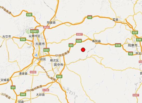 山西省晋中市寿阳县附近发生3.0级地震(图)