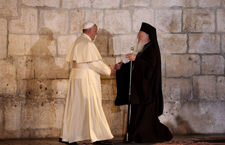 教皇访问耶路撒冷和伯利恒 在巴以隔离墙祈祷