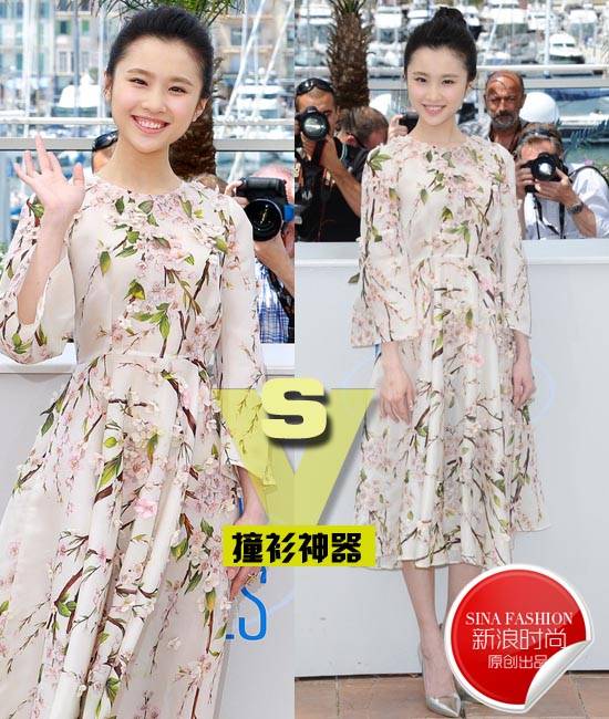 新谋女郎张慧文桃花装 撞衫范爷刘诗诗(图)