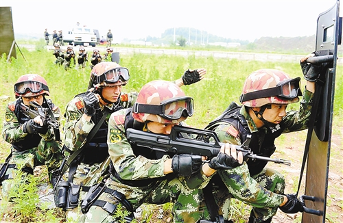 武警重庆总队 举行反恐应急救援演练(组图)