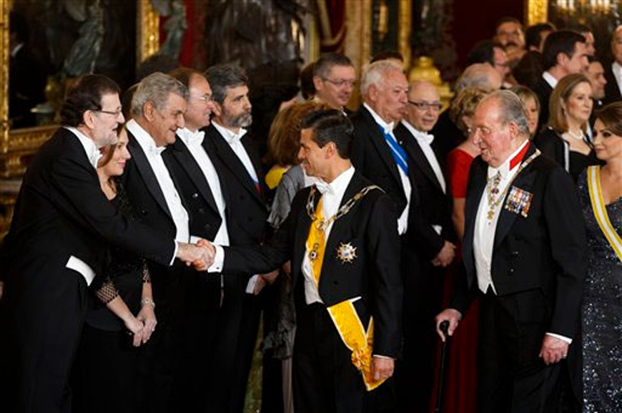 西班牙国王会见墨西哥总统 退位前最后一次接