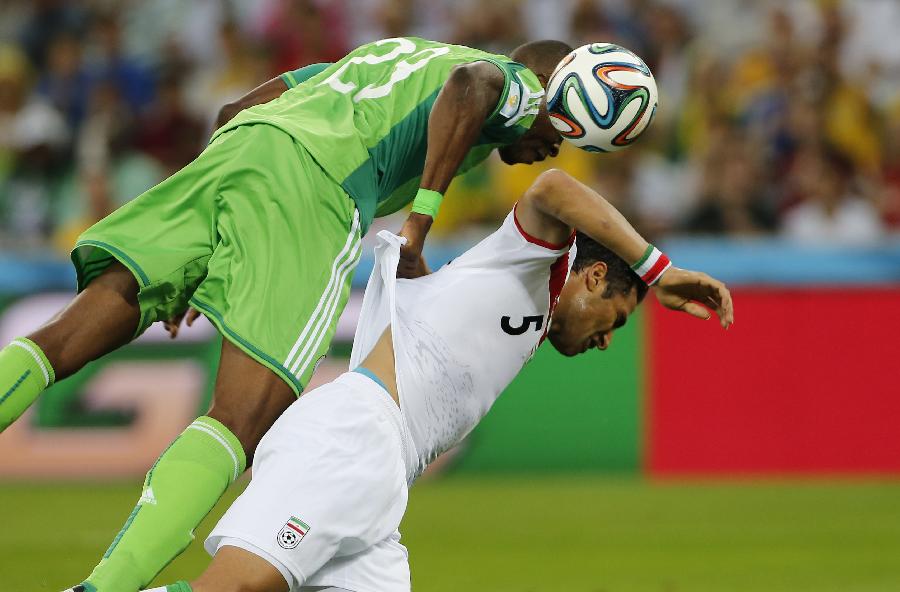 (世界杯)足球--小组赛F组:伊朗对阵尼日利亚(图