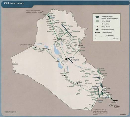 伊拉克油田分布图图片