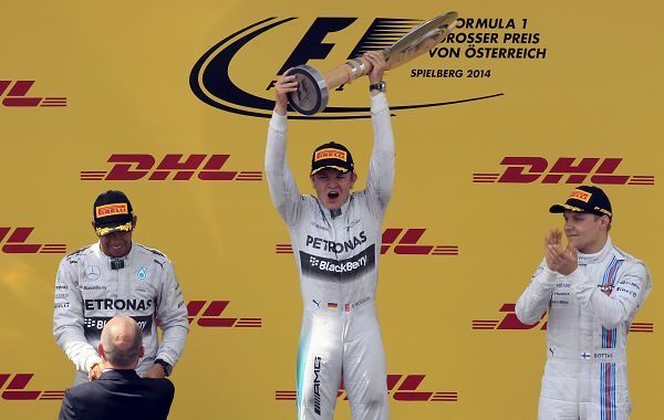 图文:F1奥地利站正赛 罗斯伯格夺冠