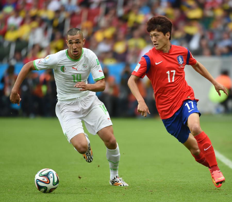 (世界杯)(18)足球--小组赛H组:韩国队对阵阿尔及