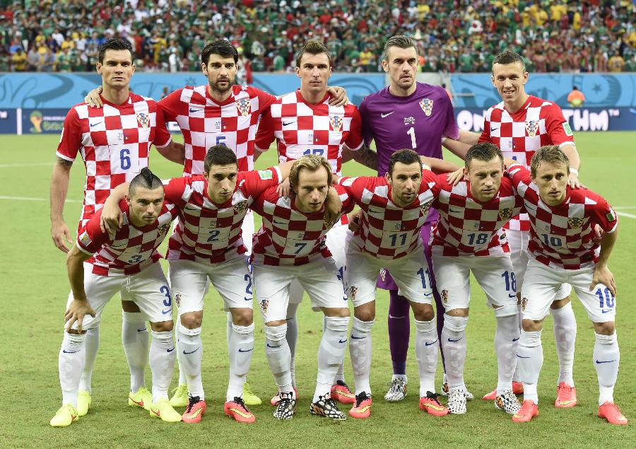 (世界杯)足球--小组赛A组:克罗地亚队首发阵容
