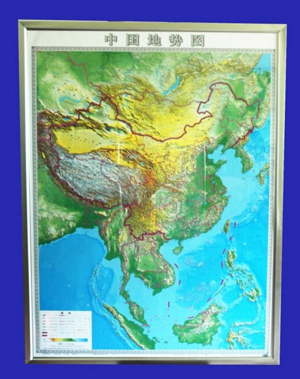 首批竖版中国地图问世 全面直观认识中国全图