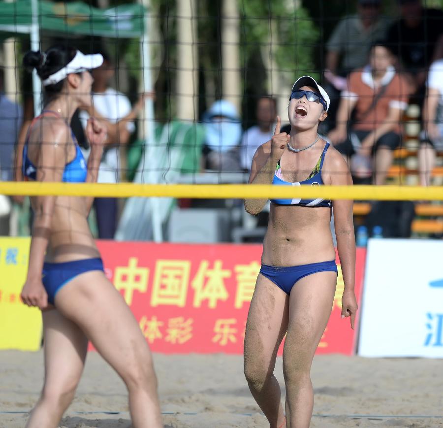 (体育)(2)沙滩排球——山西选手获全国沙排巡回赛敦煌站女子组亚军