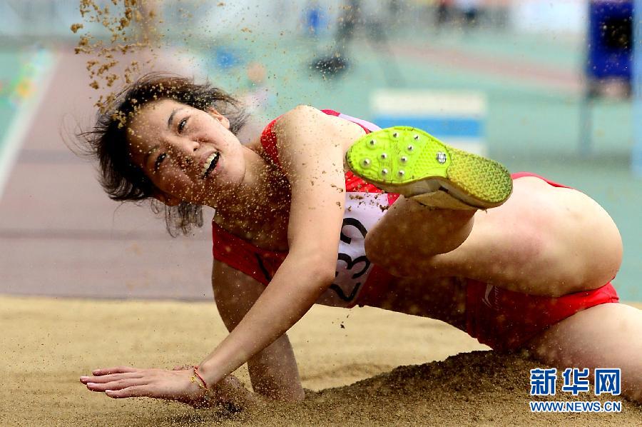 当日,在济南奥体中心举行的2014年全国田径冠军赛暨大奖赛总决赛女子