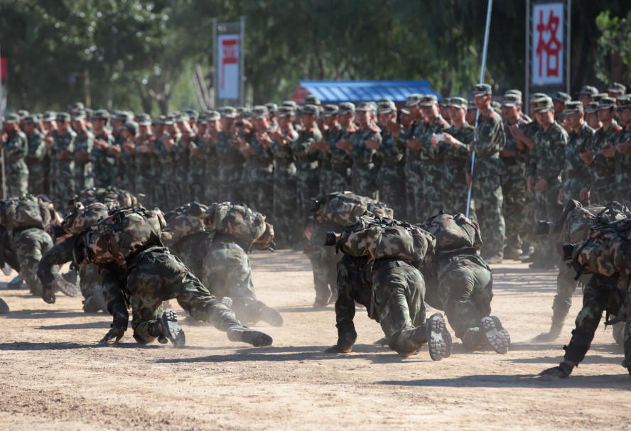 湖南常德武警支队特战排 中国武警部队新兵训练 武警部队生活训练照片