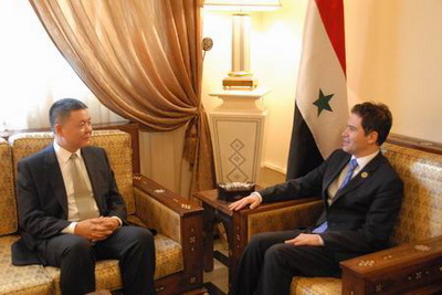 驻叙利亚大使王克俭拜会叙利亚旅游部长(图)