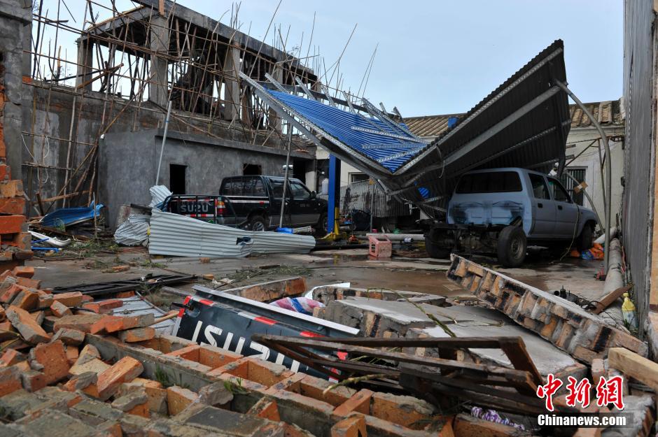台风威马逊首次登陆点海南文昌翁田灾后现状