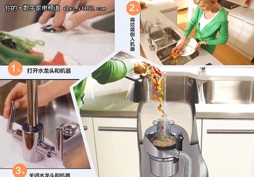 爱适易E100厨房垃圾处理器垃圾粉碎机-中国学