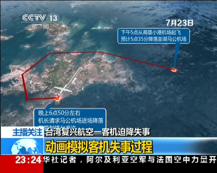 复兴航空客机迫降失事动画模拟客机实施过程