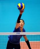 图文：中国备战世界女排大奖赛 朱婷扣球