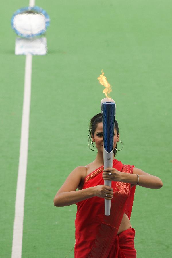 (亚运会)(6)第十七届亚运会圣火从印度新德里采