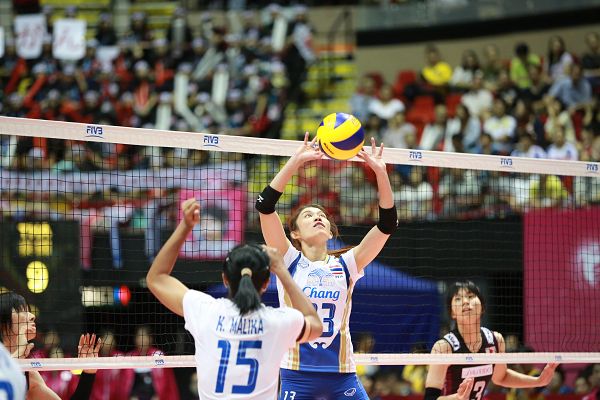 图文[大奖赛]日本女排3-1泰国 努特萨拉传球