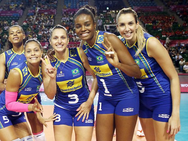 图文：[大奖赛]女排0-3巴西 巴西队五朵金花