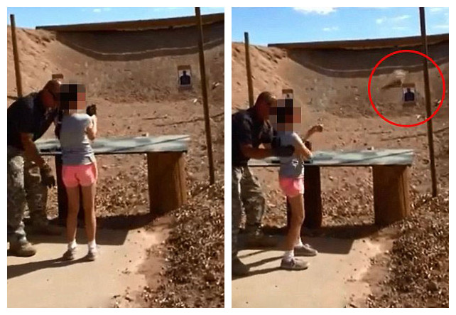 美国9岁女孩接受冲锋枪训练时误杀教官（组图）