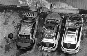 被烧毁的车辆 图片来源：温州网