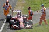 图文：F1意大利大奖赛正赛 阿隆索赛车出故障