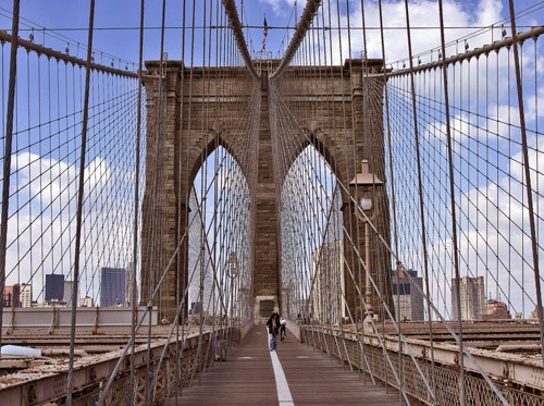 资料图：纽约布鲁克林大桥。