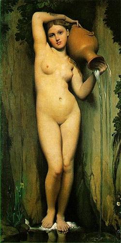 《泉》（The Source），1856年，收藏于奥塞美术馆