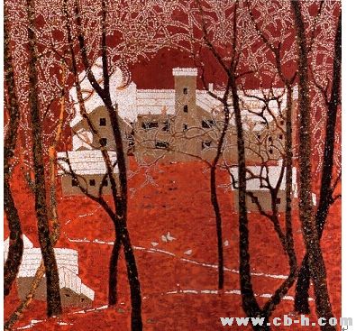 第五届全国美展,仅有两张漆画参展,它们是蔡克振先生的漆画作品《百合