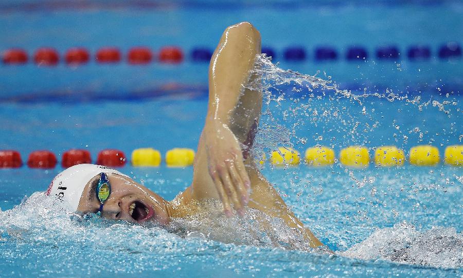 (亚运会)(12)游泳--男子1500米自由泳:孙杨夺冠