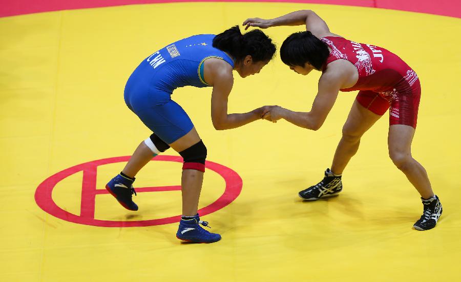 (亚运会)(9)摔跤--女子自由式63公斤级:日本选手渡利璃稳夺冠(图)-搜狐滚动