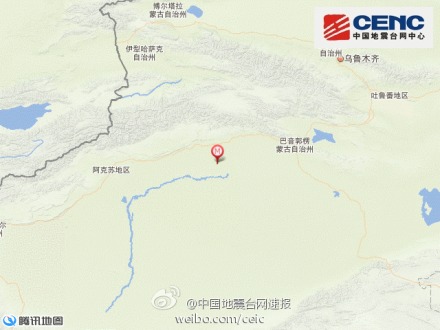 新疆阿克苏库车县发生3.3级地震 震源深度8千米图片
