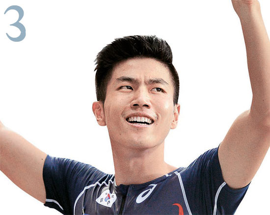 3 朴奉高（音，23岁，韩国），田径1600米接力赛 ，1枚银牌