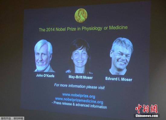 发现大脑定位系统细胞 3名科学家获颁诺贝尔奖