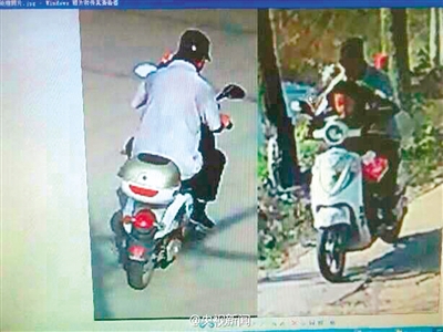 昨日，泰州警方发布疑犯带走女童时的照片。视频截图