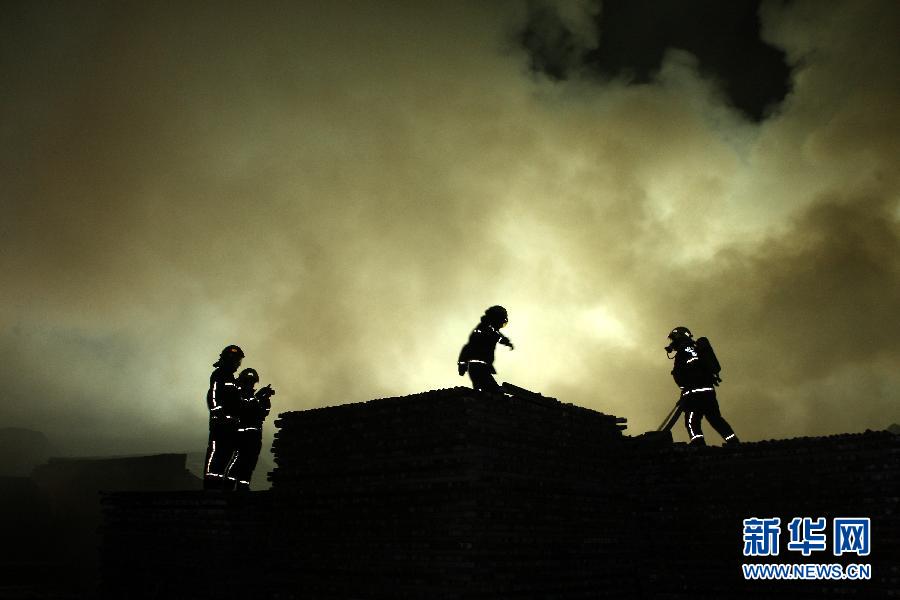 杭州一造纸厂仓库起火 出动31辆消防车火势被