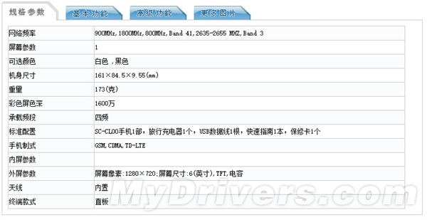 华为6寸巨屏机曝光：电信双4G