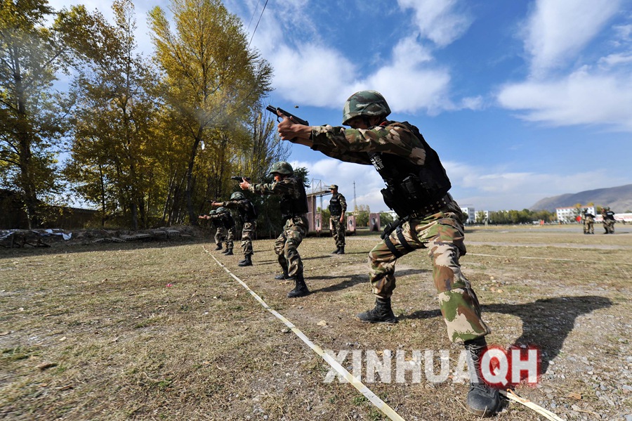 高原武警实战砺精兵(组图)