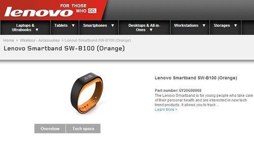 Lenovo Smartband智能腕带